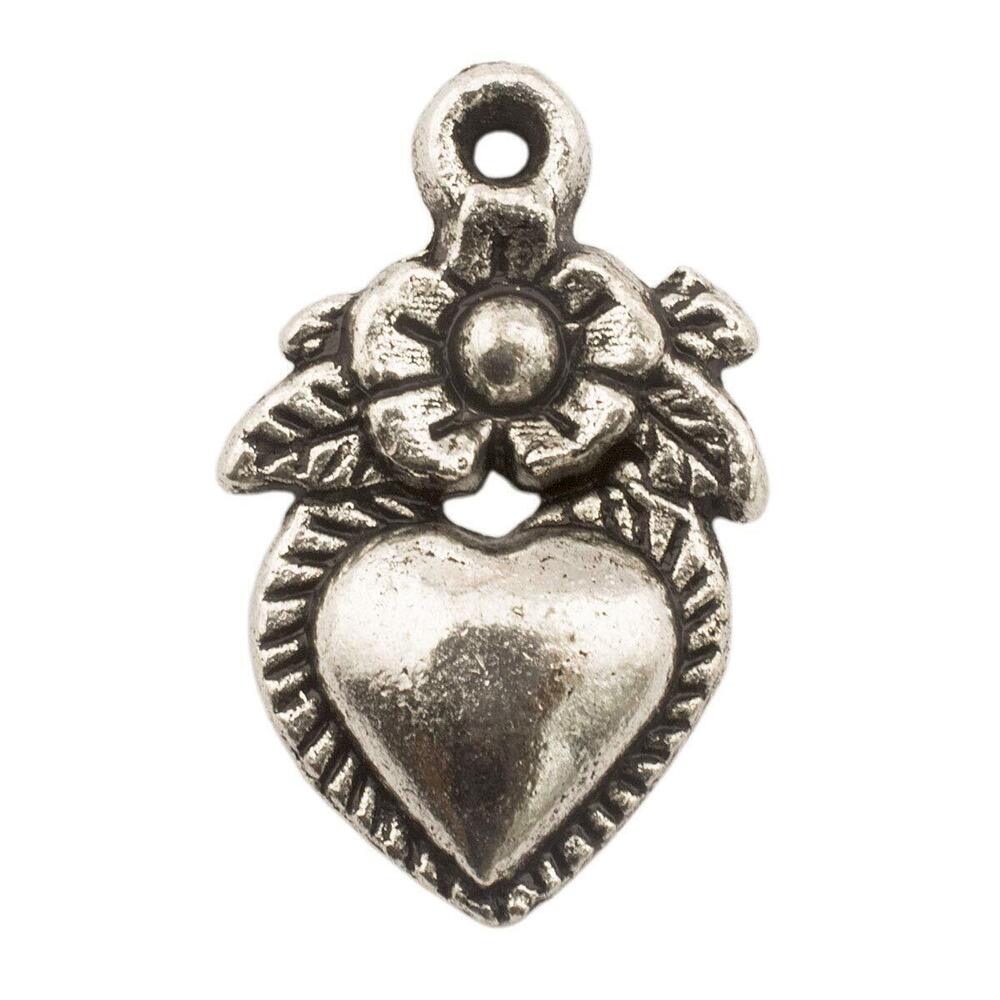 2788 Summer-Ray 100pcs Antique Silver Love Theme Charm Jewelry Making Rose